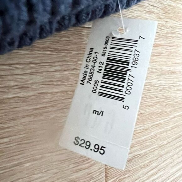 baby GAP Stripes Hat, Pom Pom Beanie, Rolled Cuff Rim, Toddler M/L - Picture 4 of 9